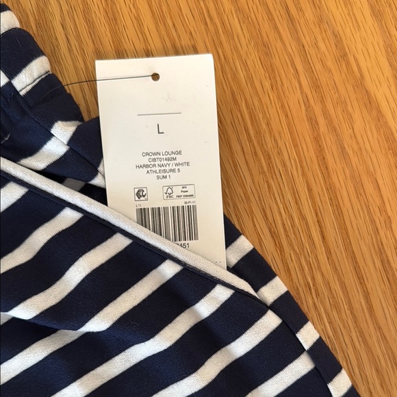 Crown & Ivy Navy and White Striped Women's Shorts - Picture 3 of 6